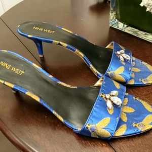 Nine West Kitten Heel Slides Size 12M